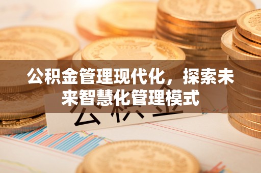 淮阳公积金管理现代化，探索未来智慧化管理模式